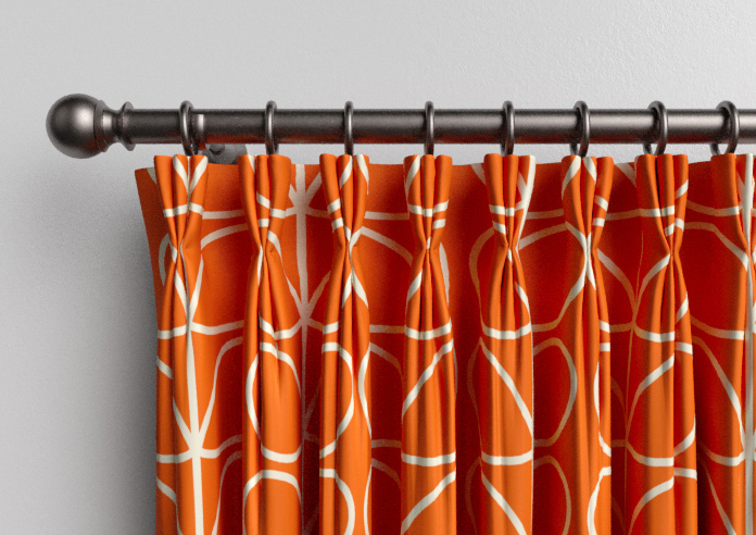 Orla Kiely Jumbo Linear Stem, Persimmon - Made to Measure Curtains - Image 11